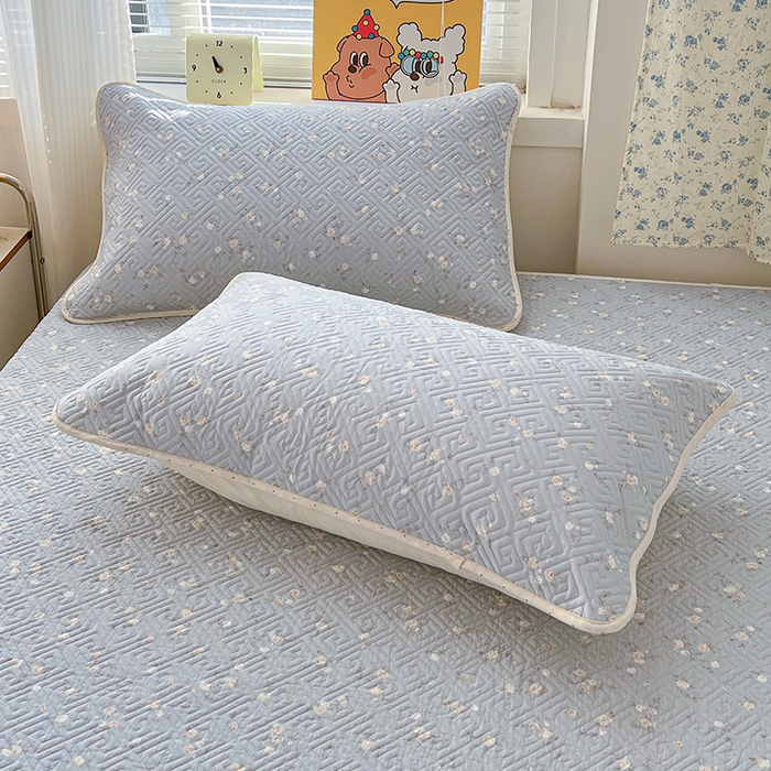 91家纺网 家纺一手货源 找家纺 羽爱家纺 2025新款A类全棉印花水洗床盖四件套系列 薄荷碎