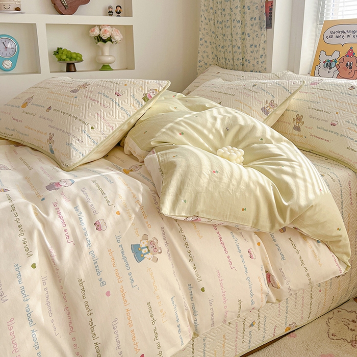 91家纺网 家纺一手货源 找家纺 羽爱家纺 2025新款A类全棉印花水洗床盖四件套系列 笔记