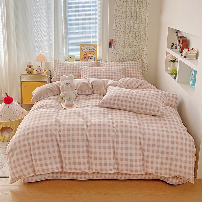 羽爱家纺 2025新款A类全棉印花水洗床盖四件套系列 格瑞