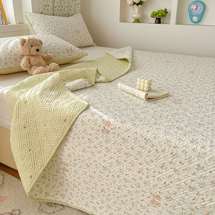 91家纺网 家纺一手货源 找家纺 羽爱家纺 2025新款A类全棉印花水洗床盖四件套系列 好伙伴