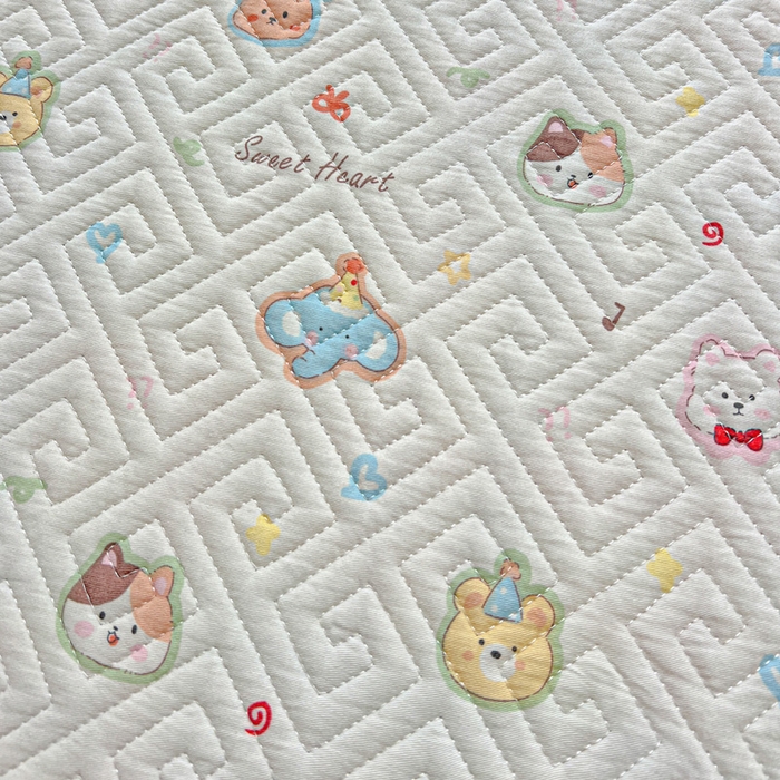 91家纺网 家纺一手货源 找家纺 羽爱家纺 2025新款A类全棉印花水洗床盖四件套系列 萌宠国度