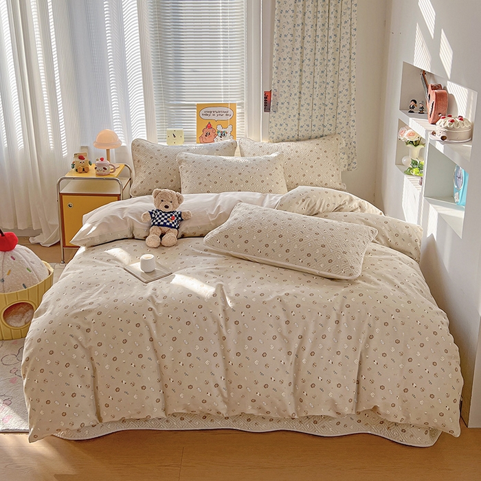 羽爱家纺 2025新款A类全棉印花水洗床盖四件套系列 童话