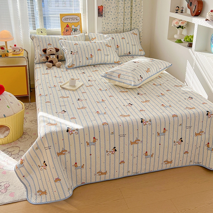 91家纺网 家纺一手货源 找家纺 羽爱家纺 2025新款A类全棉印花水洗床盖四件套系列 童年