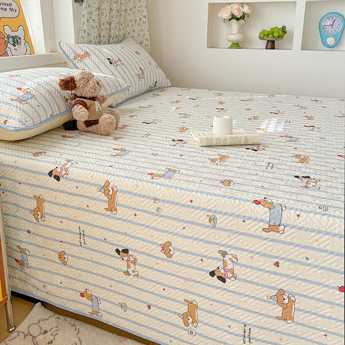 91家纺网 家纺一手货源 找家纺 羽爱家纺 2025新款A类全棉印花水洗床盖四件套系列 童年