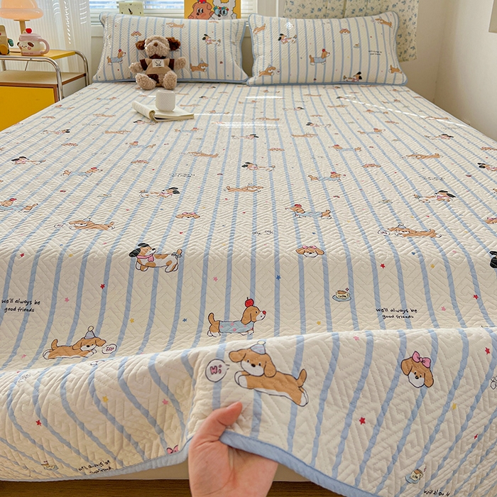 91家纺网 家纺一手货源 找家纺 羽爱家纺 2025新款A类全棉印花水洗床盖四件套系列 童年