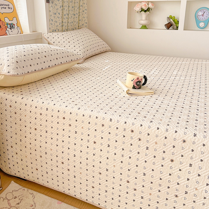 91家纺网 家纺一手货源 找家纺 羽爱家纺 2025新款A类全棉印花水洗床盖四件套系列 小心意