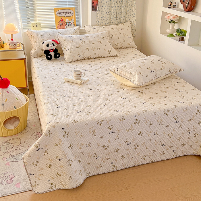 91家纺网 家纺一手货源 找家纺 羽爱家纺 2025新款A类全棉印花水洗床盖四件套系列 熊猫林