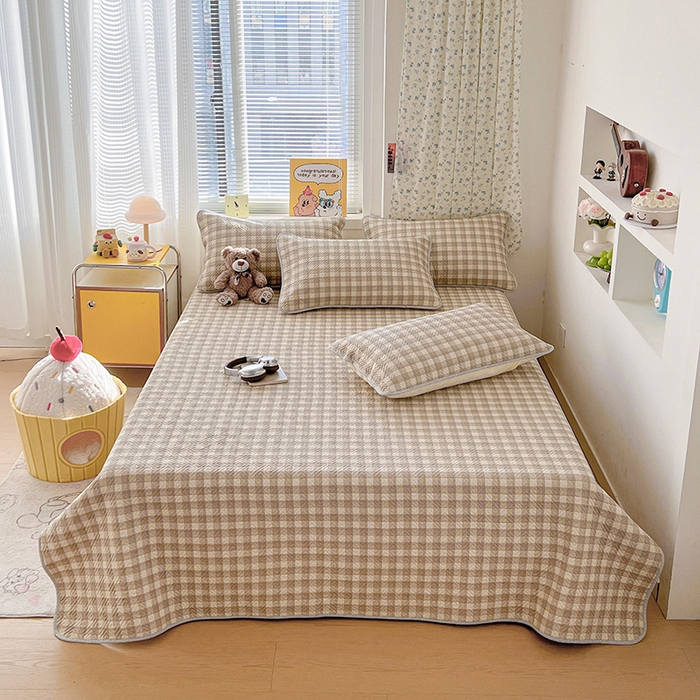 91家纺网 家纺一手货源 找家纺 羽爱家纺 2025新款A类全棉印花水洗床盖四件套系列 雅格