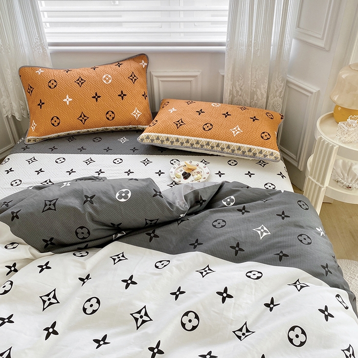 91家纺网 家纺一手货源 找家纺 羽爱家纺 2025新款A类全棉印花水洗床盖四件套系列 伊丽莎白