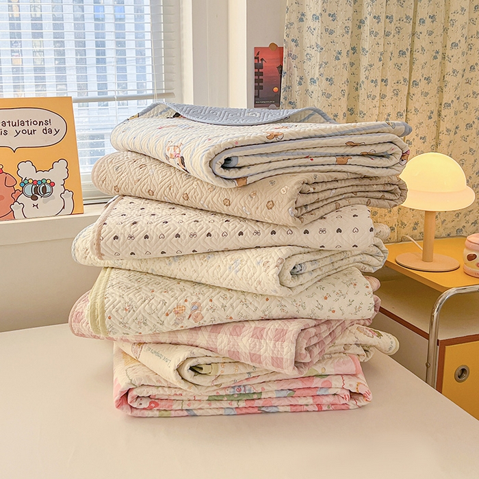 91家纺网 家纺一手货源 找家纺 羽爱家纺 2025新款A类全棉印花水洗床盖四件套系列 组合图仅展示