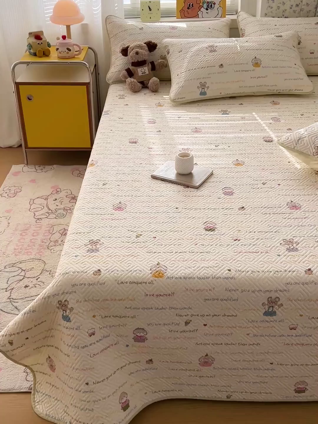 91家纺网 家纺一手货源 找家纺 （总）羽爱家纺 2025新款A类全棉印花水洗床盖三件套系列