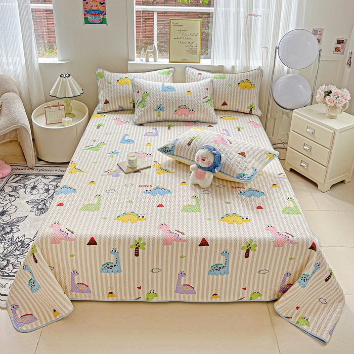 91家纺网 家纺一手货源 找家纺 （总）羽爱家纺 2025新款A类全棉印花水洗床盖三件套系列