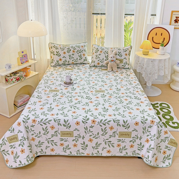 91家纺网 家纺一手货源 找家纺 （总）羽爱家纺 2025新款A类全棉印花水洗床盖三件套系列