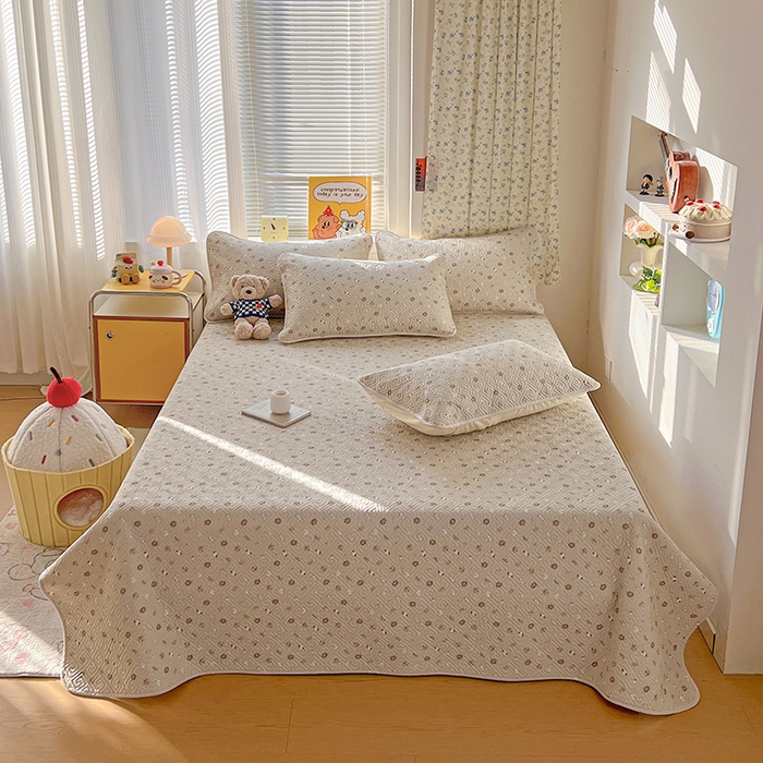 91家纺网 家纺一手货源 找家纺 （总）羽爱家纺 2025新款A类全棉印花水洗床盖三件套系列