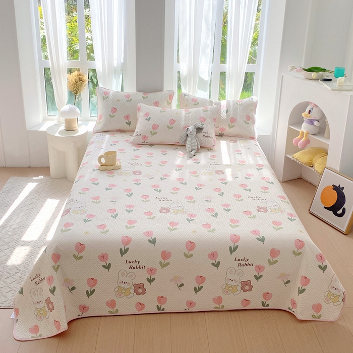 91家纺网 家纺一手货源 找家纺 （总）羽爱家纺 2025新款A类全棉印花水洗床盖三件套系列