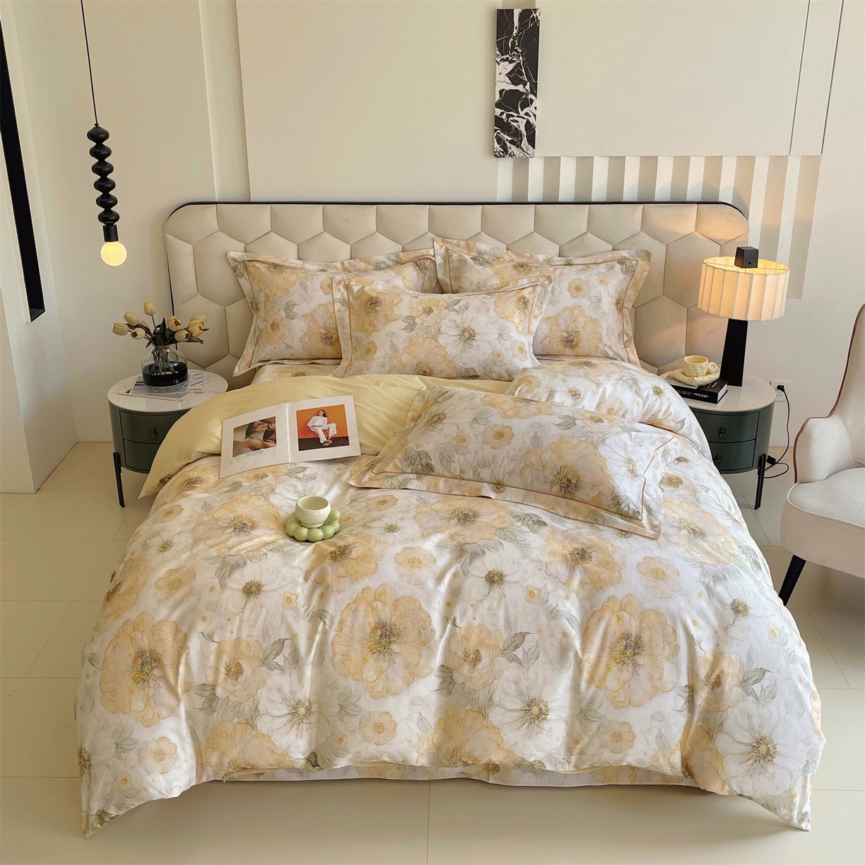 91家纺网 家纺一手货源 找家纺 （总）宝齐莱家纺 2025新款全棉磨毛印花床单四件套-系列二