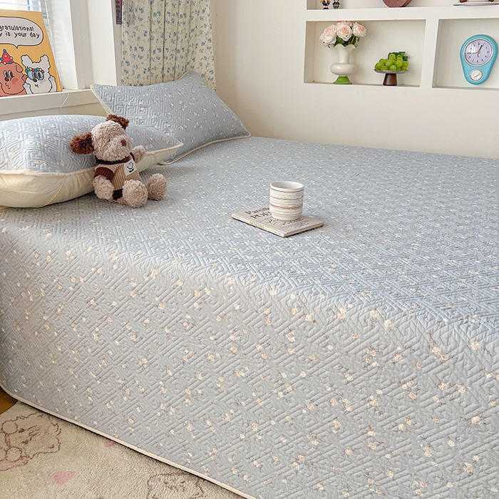 91家纺网 家纺一手货源 找家纺 羽爱家纺 2025新款A类全棉印花水洗床盖三件套系列 薄荷碎