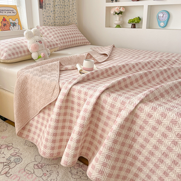 91家纺网 家纺一手货源 找家纺 羽爱家纺 2025新款A类全棉印花水洗床盖三件套系列 格瑞