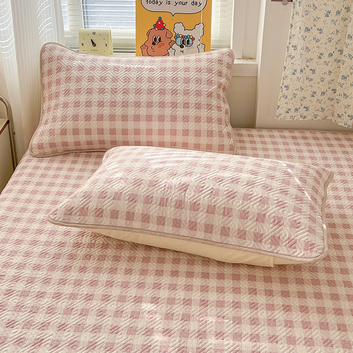 91家纺网 家纺一手货源 找家纺 羽爱家纺 2025新款A类全棉印花水洗床盖三件套系列 格瑞