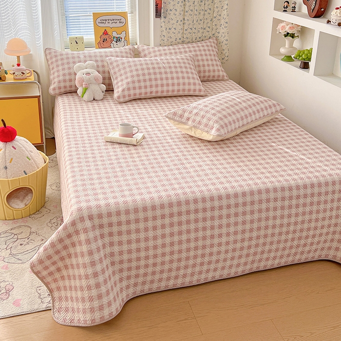 91家纺网 家纺一手货源 找家纺 羽爱家纺 2025新款A类全棉印花水洗床盖三件套系列 格瑞