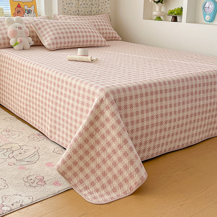 91家纺网 家纺一手货源 找家纺 羽爱家纺 2025新款A类全棉印花水洗床盖三件套系列 格瑞