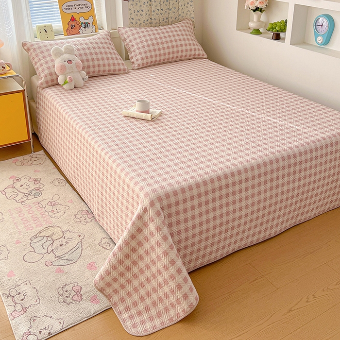 91家纺网 家纺一手货源 找家纺 羽爱家纺 2025新款A类全棉印花水洗床盖三件套系列 格瑞