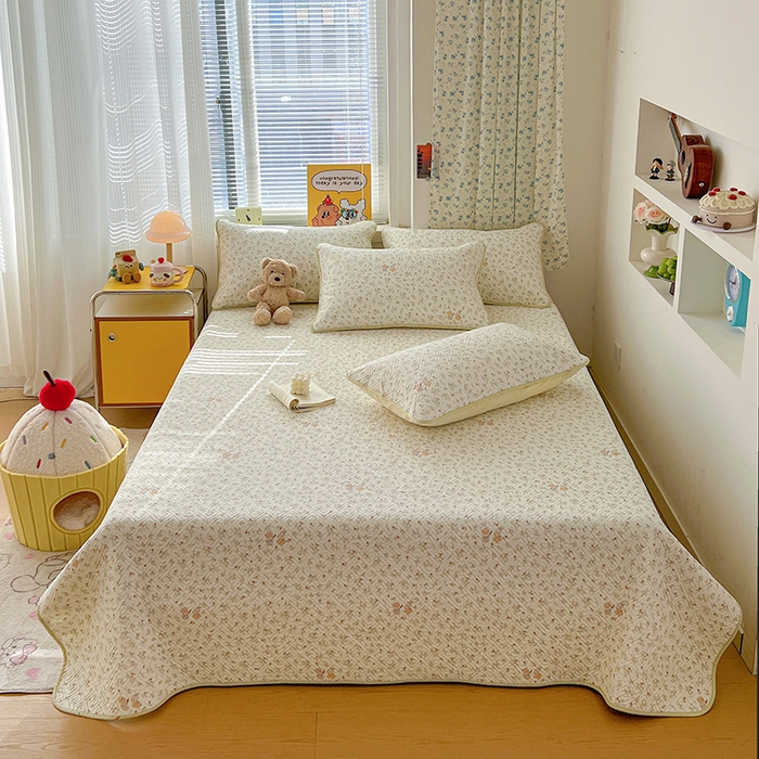 羽爱家纺 2025新款A类全棉印花水洗床盖三件套系列 好伙伴