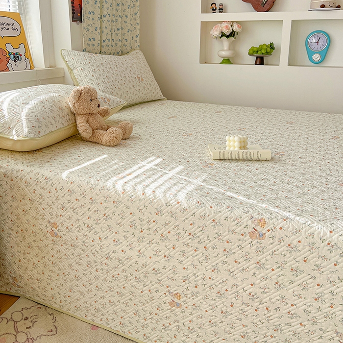 91家纺网 家纺一手货源 找家纺 羽爱家纺 2025新款A类全棉印花水洗床盖三件套系列 好伙伴