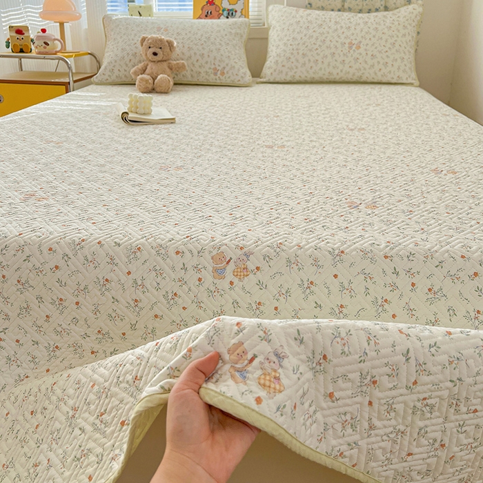 91家纺网 家纺一手货源 找家纺 羽爱家纺 2025新款A类全棉印花水洗床盖三件套系列 好伙伴