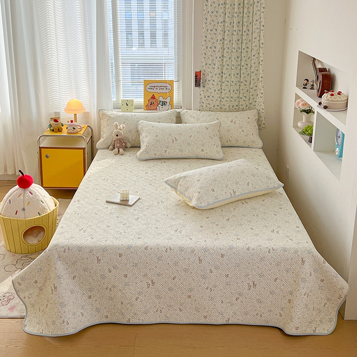 羽爱家纺 2025新款A类全棉印花水洗床盖三件套系列 花间鹿