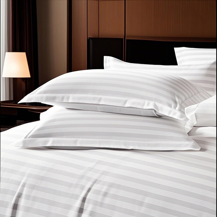 91家纺网 家纺一手货源 找家纺 （总）啊雅家居 2026新款民宿宾馆酒店客栈缎条四件套