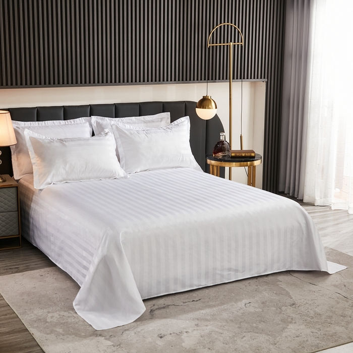 91家纺网 家纺一手货源 找家纺 （总）啊雅家居 2026新款宾馆酒店民宿缎条四件套