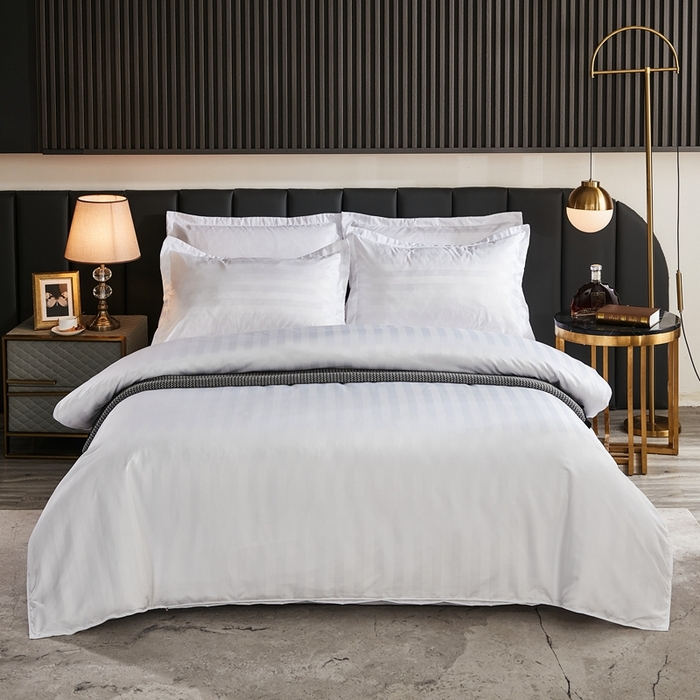 91家纺网 家纺一手货源 找家纺 （总）啊雅家居 2026新款宾馆酒店民宿缎条四件套