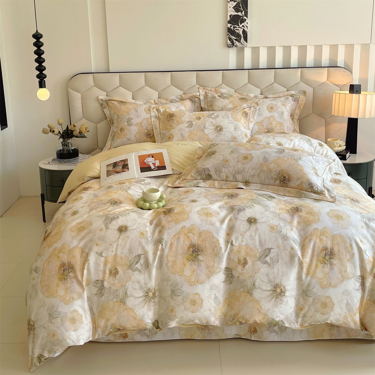 91家纺网 家纺一手货源 找家纺 宝齐莱家纺 2025新款全棉磨毛印花床单四件套-系列二 普罗旺斯