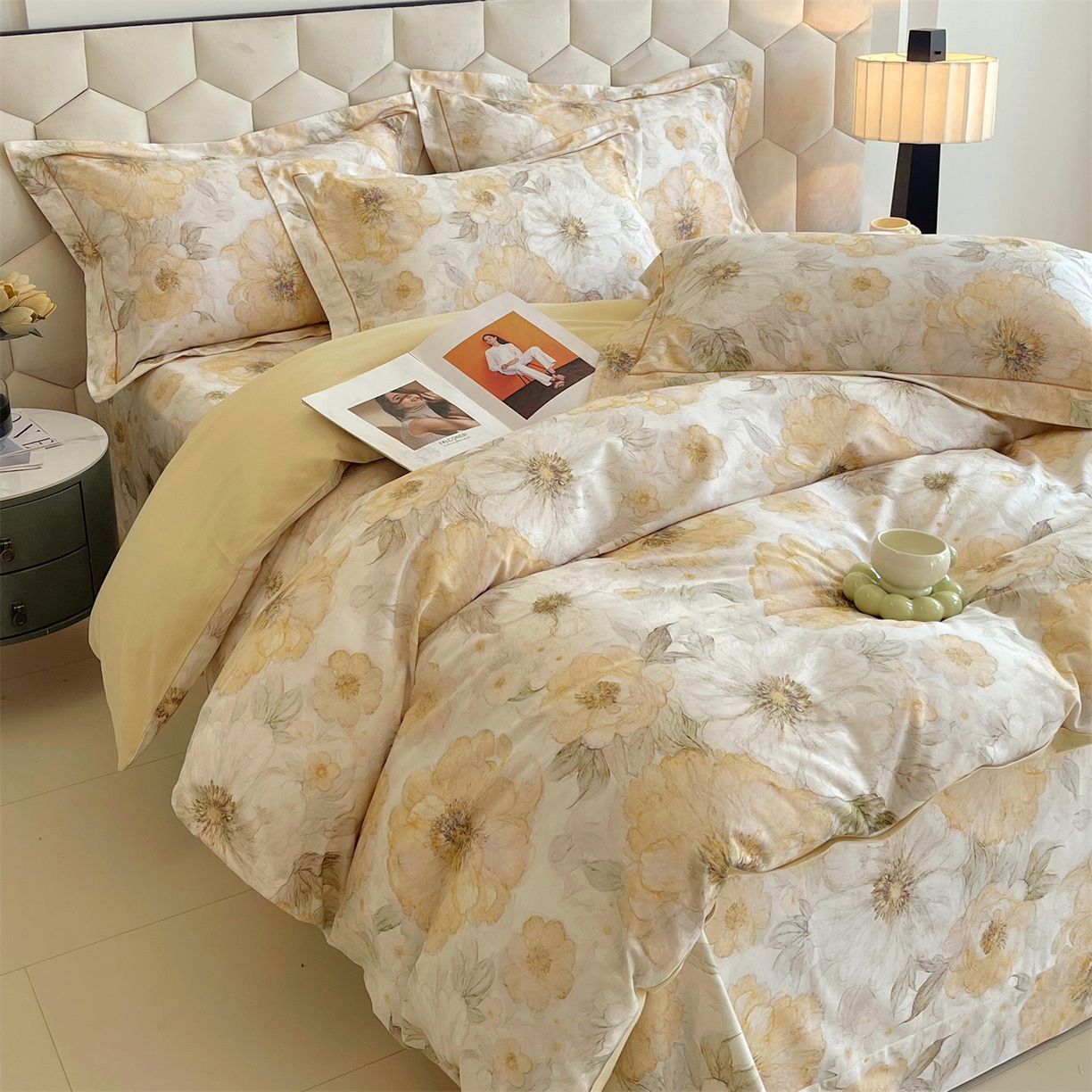 91家纺网 家纺一手货源 找家纺 宝齐莱家纺 2025新款全棉磨毛印花床单四件套-系列二 普罗旺斯