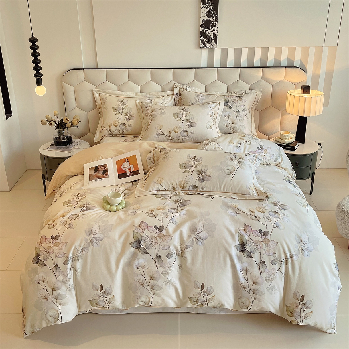 宝齐莱家纺 2025新款全棉磨毛印花床单四件套-系列二 诗情画意