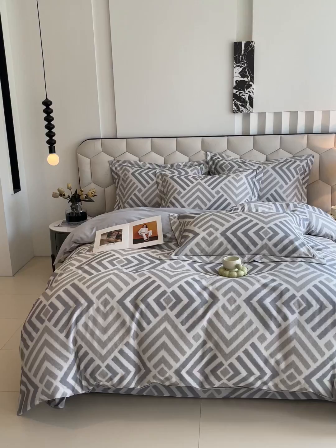 91家纺网 家纺一手货源 找家纺 宝齐莱家纺 2025新款全棉磨毛印花床单四件套-系列二 时光印记