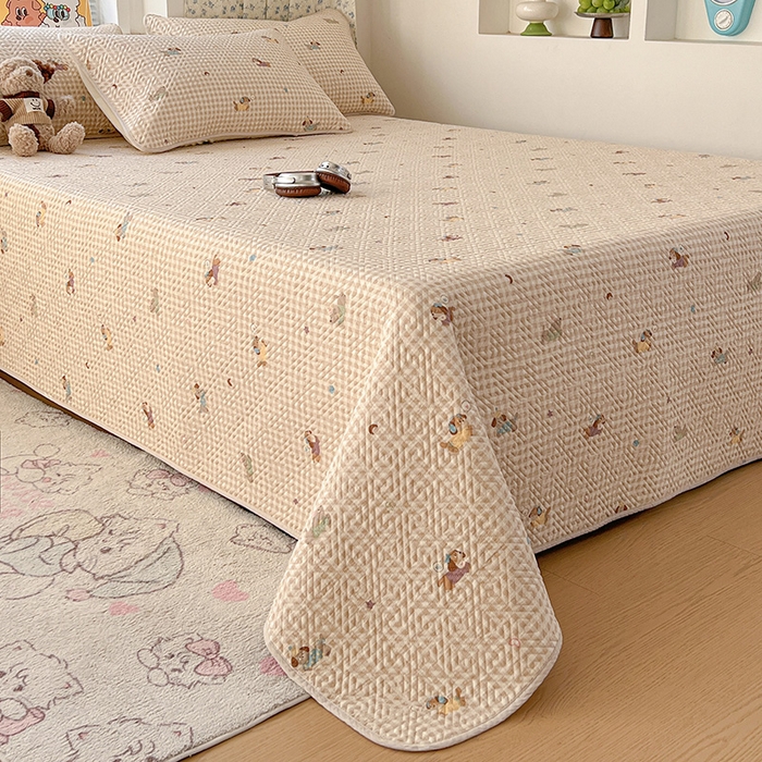 91家纺网 家纺一手货源 找家纺 羽爱家纺 2025新款A类全棉印花水洗床盖三件套系列 汪汪队