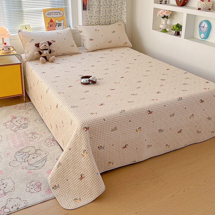 91家纺网 家纺一手货源 找家纺 羽爱家纺 2025新款A类全棉印花水洗床盖三件套系列 汪汪队