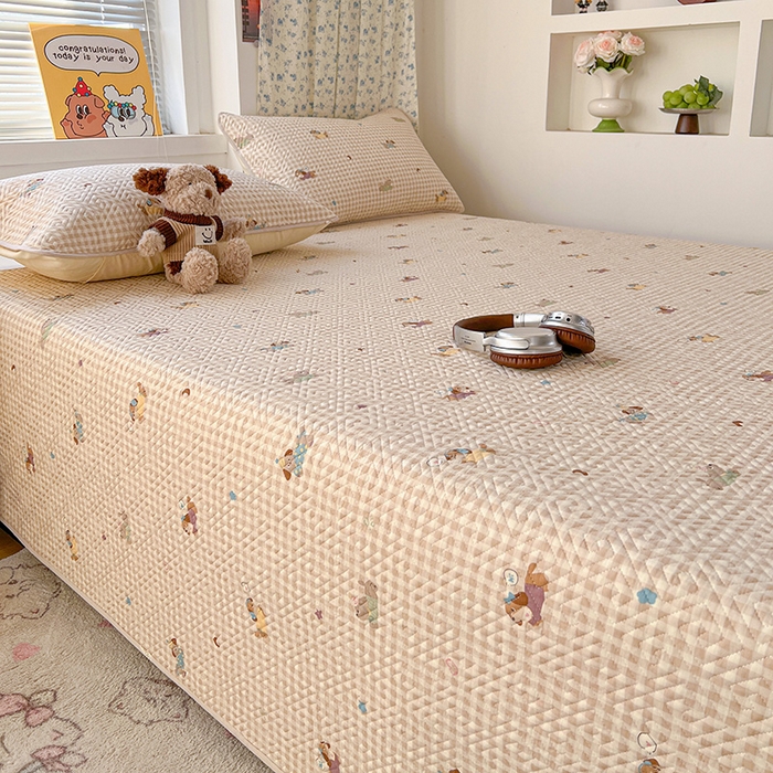 91家纺网 家纺一手货源 找家纺 羽爱家纺 2025新款A类全棉印花水洗床盖三件套系列 汪汪队