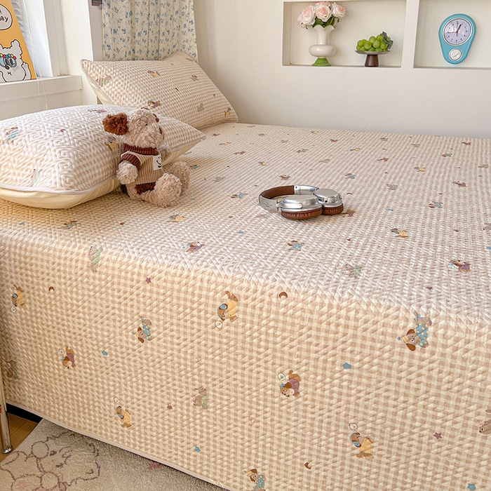 91家纺网 家纺一手货源 找家纺 羽爱家纺 2025新款A类全棉印花水洗床盖三件套系列 汪汪队