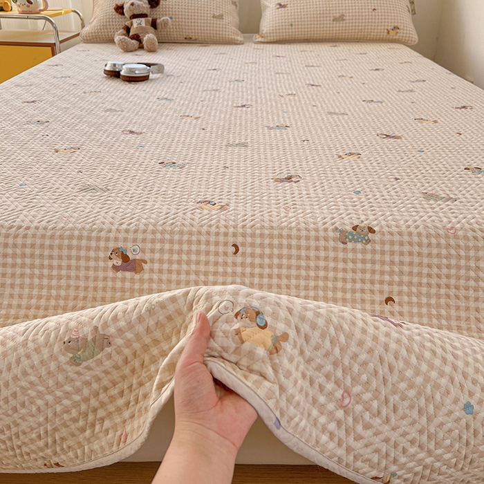 91家纺网 家纺一手货源 找家纺 羽爱家纺 2025新款A类全棉印花水洗床盖三件套系列 汪汪队