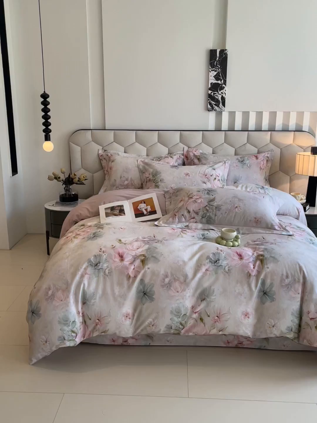 91家纺网 家纺一手货源 找家纺 宝齐莱家纺 2025新款全棉磨毛印花床单四件套-系列二 万紫千红