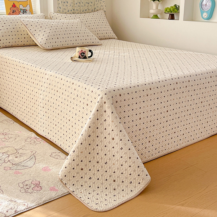 91家纺网 家纺一手货源 找家纺 羽爱家纺 2025新款A类全棉印花水洗床盖三件套系列 小心意