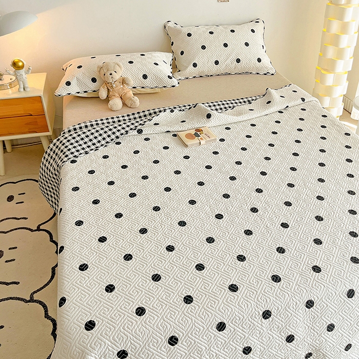 91家纺网 家纺一手货源 找家纺 羽爱家纺 2025新款A类全棉印花水洗床盖三件套系列 星星点灯