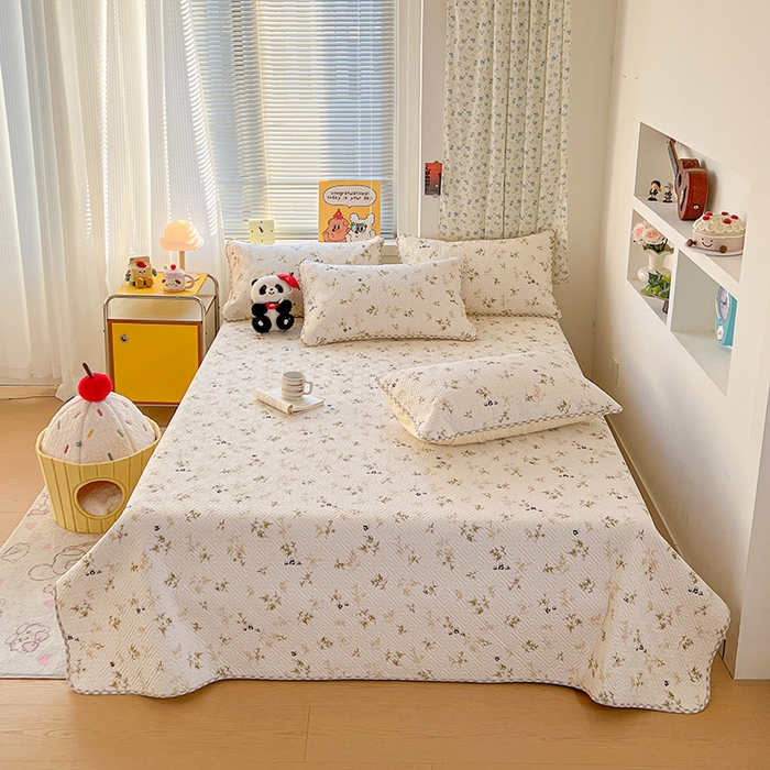 羽爱家纺 2025新款A类全棉印花水洗床盖三件套系列 熊猫林