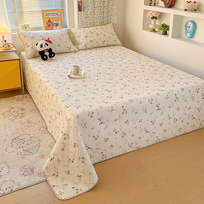 91家纺网 家纺一手货源 找家纺 羽爱家纺 2025新款A类全棉印花水洗床盖三件套系列 熊猫林