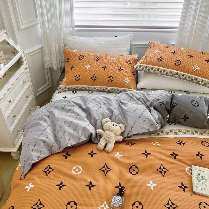 91家纺网 家纺一手货源 找家纺 羽爱家纺 2025新款A类全棉印花水洗床盖三件套系列 伊丽莎白