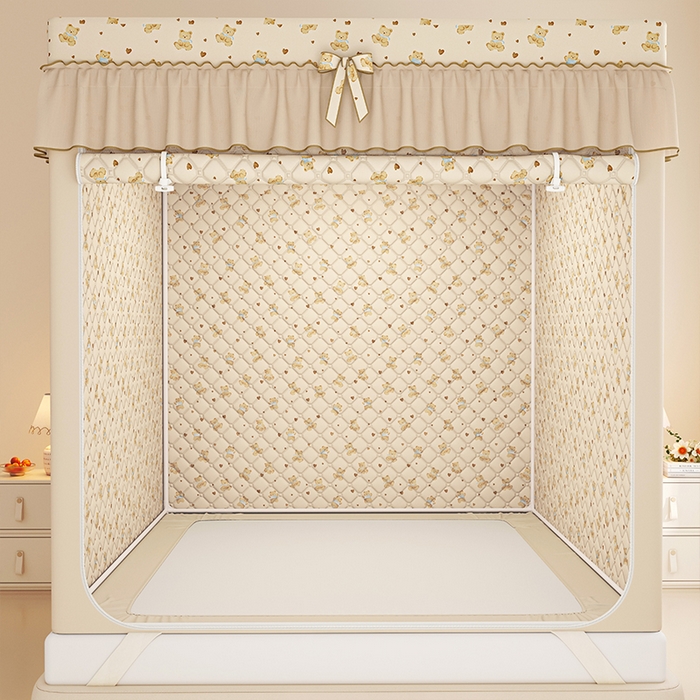 91家纺网 家纺一手货源 找家纺 （总）锦逸家居 2025新款遮光防蚊坐床蚊帐加厚保暖夹棉蚊帐