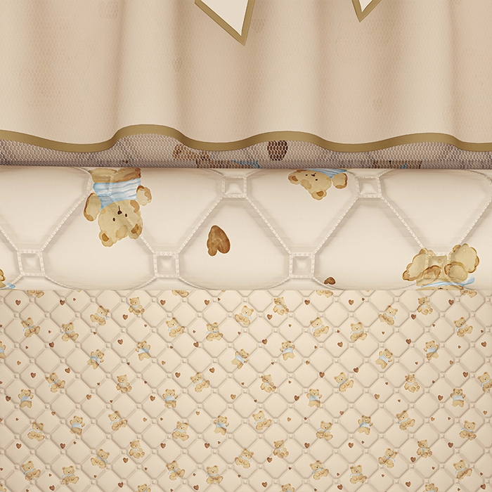 91家纺网 家纺一手货源 找家纺 锦逸家居 2025新款遮光防蚊坐床蚊帐加厚保暖夹棉蚊帐 萌萌熊